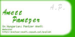 anett pantzer business card